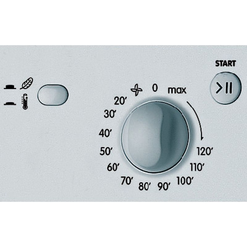 Indesit-Dryer-IDV-75-S--UK--Silver-Control-panel