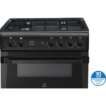 Indesit Double Cooker ID60G2(A) Antracite A+ Enamelled Sheetmetal Award