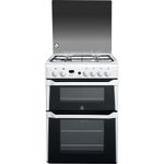 Indesit Double Cooker ID60G2(W) White A+ Enamelled Sheetmetal Frontal