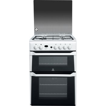 Indesit-Double-Cooker-ID60G2-W--White-A--Enamelled-Sheetmetal-Frontal
