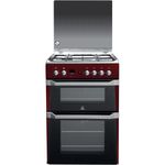 Indesit Double Cooker ID60G2(R)/UK Red A+ Enamelled Sheetmetal Frontal