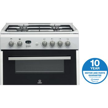 Indesit Double Cooker DD60G2CG(W)/UK White A+ Enamelled Sheetmetal Award