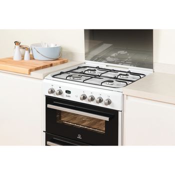 Indesit Double Cooker DD60G2CG(W)/UK White A+ Enamelled Sheetmetal Lifestyle_Perspective