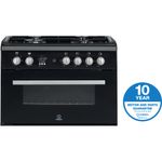 Indesit Double Cooker DD60G2CG(K)/UK Black A+ Enamelled Sheetmetal Award