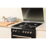 Indesit Double Cooker DD60G2CG(K)/UK Black A+ Enamelled Sheetmetal Lifestyle perspective