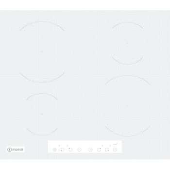 Indesit HOB VIA 640 CW Black Induction vitroceramic Frontal