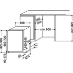 Indesit-Dishwasher-Built-in-DIFM-16B1-UK-Full-integrated-A-Technical-drawing