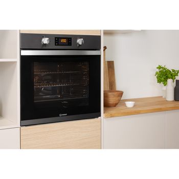 Built in electric oven: inox colour, self cleaning - KFW 3844 H IX UK
