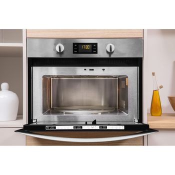 Indesit Microwave Built-in MWI 3443 IX UK Stainless steel Electronic 40 MW+Grill function 900 Lifestyle frontal open