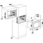 Indesit Microwave Built-in MWI 222.2 X UK Inox Electronic 25 MW-Combi 900 Technical drawing