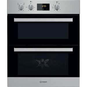 Indesit Electric Double Oven - Stainless Steel - B/A Rated - IDU 6340 IX