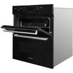 Indesit-Double-oven-IDU-6340-BL-Black-B-Perspective-open