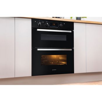 Indesit Double oven IDU 6340 BL Black B Lifestyle perspective