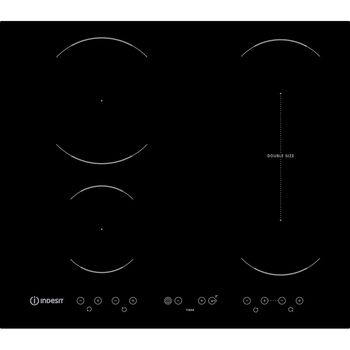 Indesit HOB VID 641 B C Black Induction vitroceramic Frontal