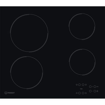 Indesit HOB RI 161 C Black Radiant vitroceramic Frontal