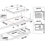 Indesit HOB RI 161 C Black Radiant vitroceramic Technical drawing