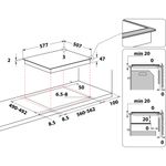 Indesit HOB RI 261 X Black Radiant vitroceramic Technical drawing