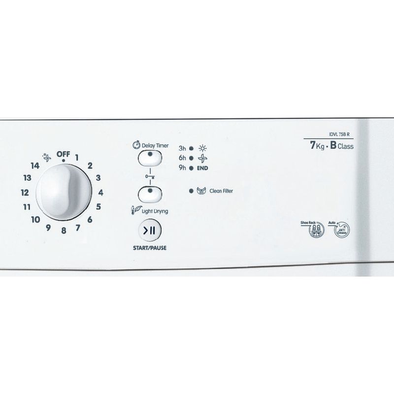 Indesit-Dryer-IDVL-75-BR.9-UK-White-Control-panel