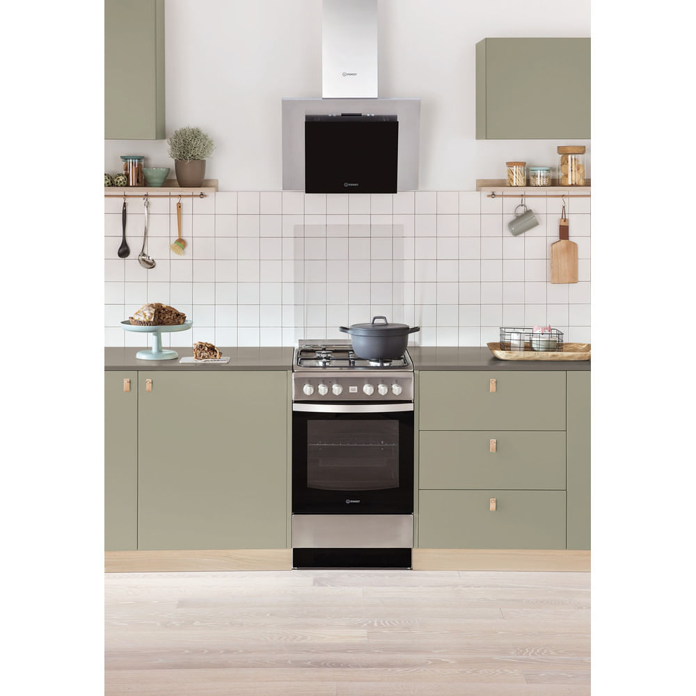 indesit black cooker hood