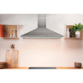 Indesit HOOD Built-in IHPC 9.4 LM X Inox Wall-mounted Mechanical Lifestyle frontal