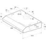 Indesit HOOD Built-in ISLK 66 LS X Inox Freestanding Mechanical Technical drawing