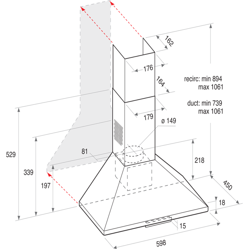 Indesit-HOOD-Free-standing-UHPM-6.3F-CS-X-1-Inox-Wall-mounted-Mechanical-Technical-drawing