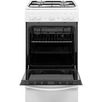 Indesit Cooker IS5G1KMW/U White GAS Frontal open