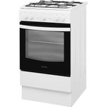 Indesit Cooker IS5G1KMW/U White GAS Perspective