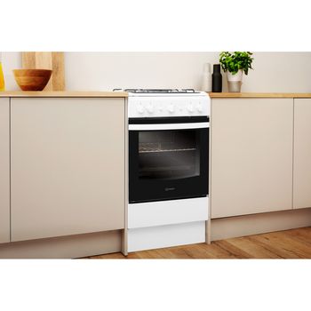 Indesit Cooker IS5G1KMW/U White GAS Lifestyle perspective