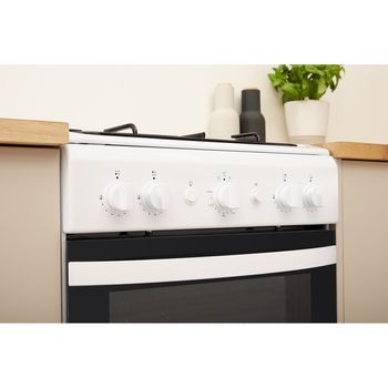 Indesit Cooker IS5G1KMW/U White GAS Lifestyle control panel