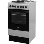 Indesit Cooker IS5G4PHSS/UK Inox GAS Perspective