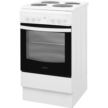Indesit Cooker IS5E4KHW/UK White Electrical Perspective