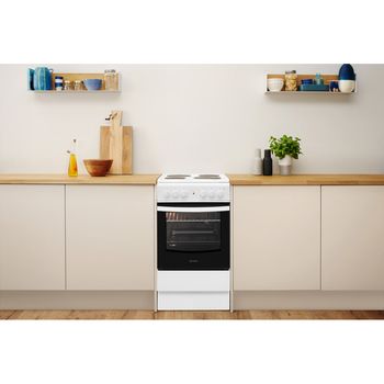 Indesit Cooker IS5E4KHW/UK White Electrical Lifestyle frontal