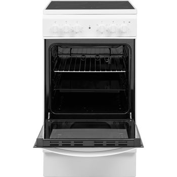 Indesit Cooker IS5V4KHW/UK White Electrical Frontal open