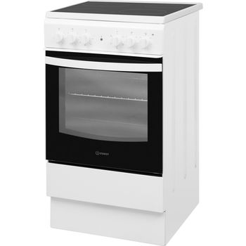Indesit Cooker IS5V4KHW/UK White Electrical Perspective