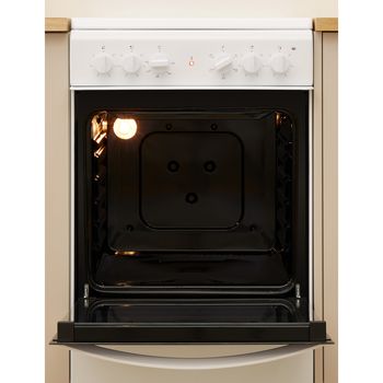 Indesit Cooker IS5V4KHW/UK White Electrical Lifestyle frontal open
