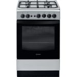 Indesit-Cooker-IS5G1PMSS-UK-Silver-painted-GAS-Frontal