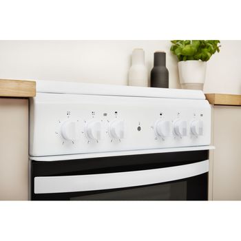 Indesit Double Cooker ID5V92KMW/UK White A Vitroceramic Lifestyle control panel