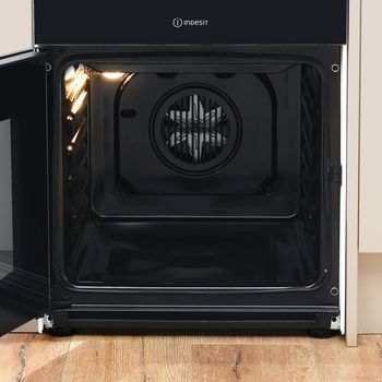 Indesit Double Cooker ID5V92KMW/UK White A Vitroceramic Cavity