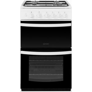 Indesit ID5G00KMW/UK 50cm Twin Cavity Gas Cooker - White
