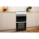 Indesit Double Cooker ID5G00KMW/UK White A+ Enamelled Sheetmetal Lifestyle perspective