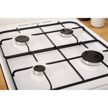 Indesit Double Cooker ID5G00KMW/UK White A+ Enamelled Sheetmetal Heating element