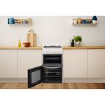 Indesit-Double-Cooker-ID5G00KCW-UK-White-A--Enamelled-Sheetmetal-Lifestyle-frontal-open