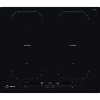 Indesit HOB IB 88B60 NE Black Induction vitroceramic Frontal