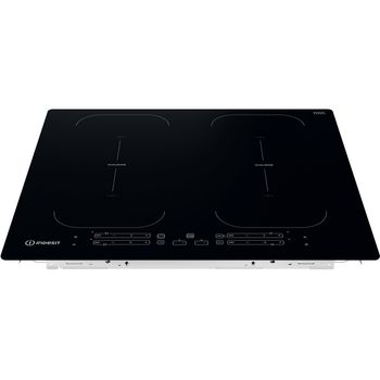 Indesit HOB IB 88B60 NE Black Induction vitroceramic Frontal top down