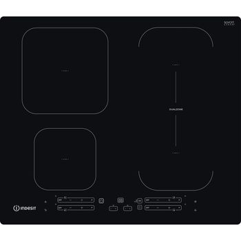 Indesit HOB IB 65B60 NE Black Induction vitroceramic Frontal