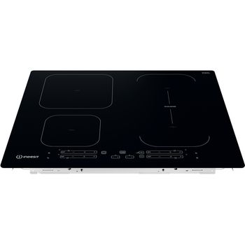 Indesit HOB IB 65B60 NE Black Induction vitroceramic Frontal top down