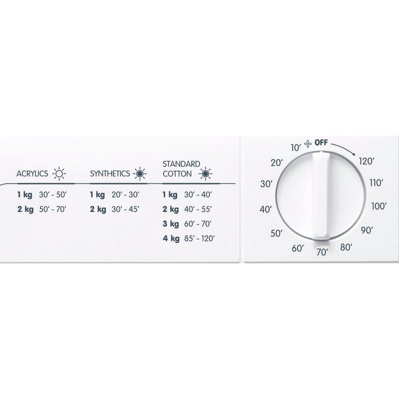 Indesit-Dryer-NIS-41-V--UK--White-Control-panel