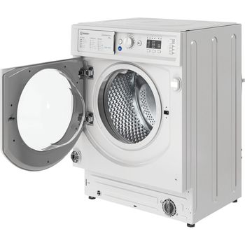 Indesit Washing machine Built-in BI WMIL 81284 UK White Front loader C Perspective open