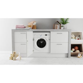 Indesit Washing machine Built-in BI WMIL 81284 UK White Front loader C Lifestyle frontal